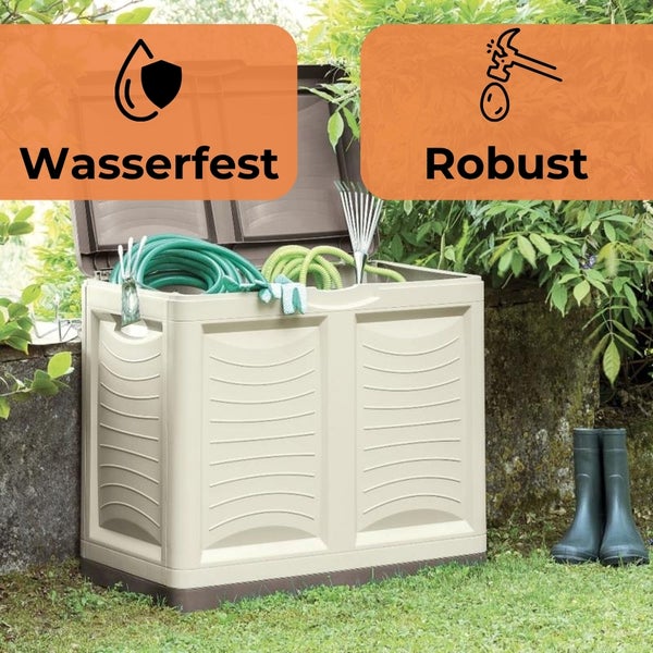 Gartenbox Auflagenbox Wasserdicht Box für Gartenauflagen Balkon Aufbewahrungsbox Garten Kissenbox Outdoor Gartentruhe Wetterfest 220 L