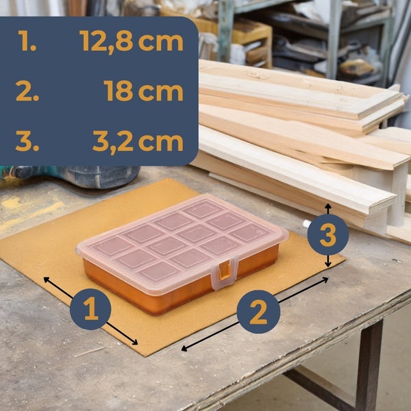4x Sortimentskasten Kleinteilemagazin Sortierkasten Schrauben Sortierbox Kleinteile Organizer Sortimentsbox Schraubenbox