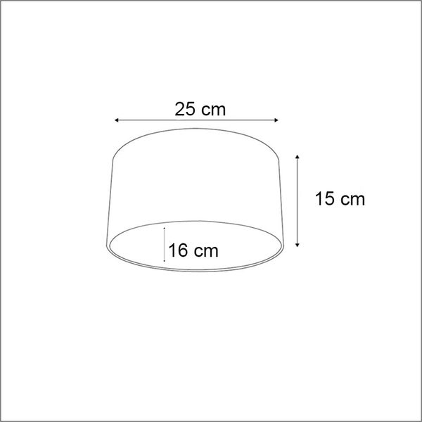 Samtlampenschirm mit Blattdesign und goldener Innenseite, oval, 25/16/15
