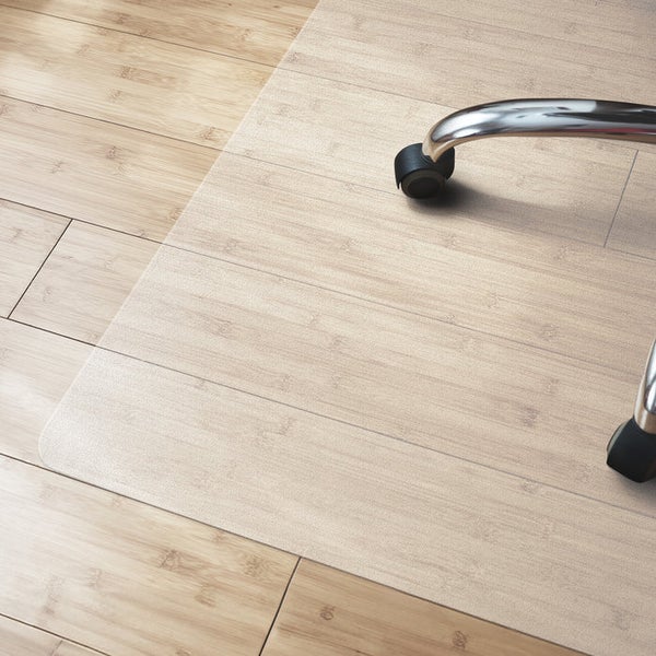 FLOORDIREKT Bodenschutzmatte für Hartböden - aus Polycarbonat - Transparent - Rechteckig - 114 x 300 cm