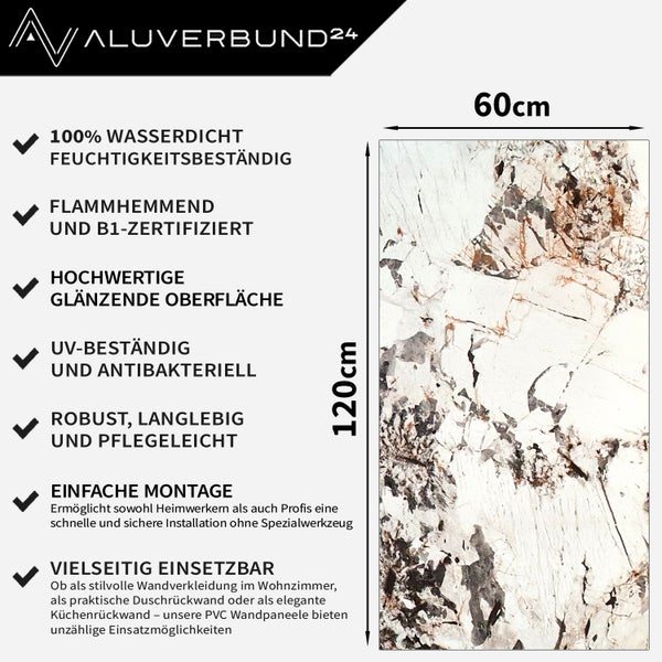 Informationen und Abmessungen der Wandpaneele