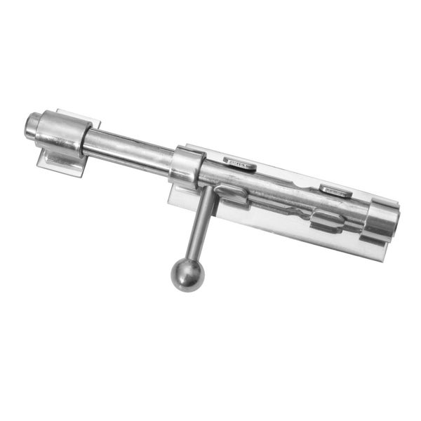 Ein metallener Bolzenriegel zur Sicherung von Türen und Toren