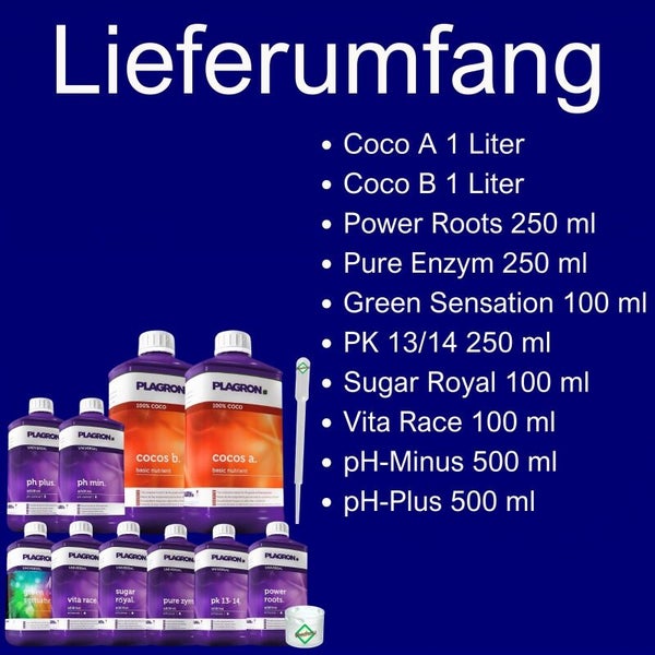 Plagron Dünger Set Lieferumfang