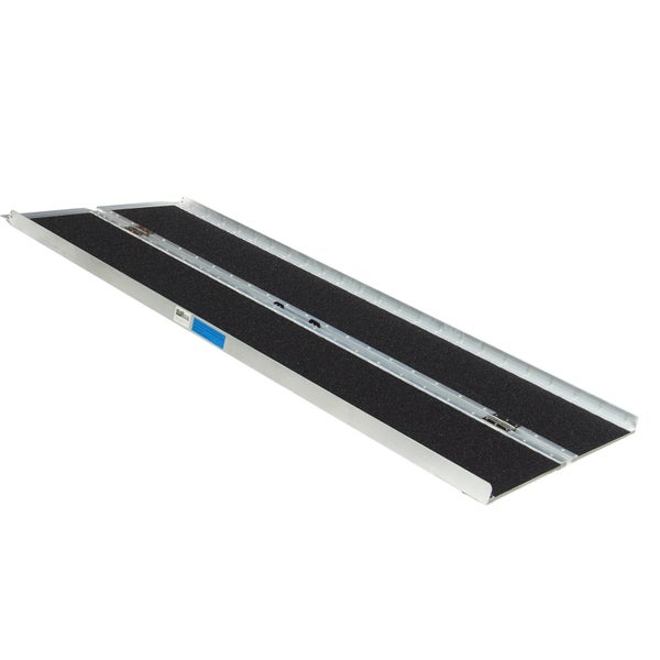 TRUTZHOLM Rollstuhlrampe klappbar 152 cm Traglast 272 kg Alu grau schwarz beschichtet Auffahrrampe