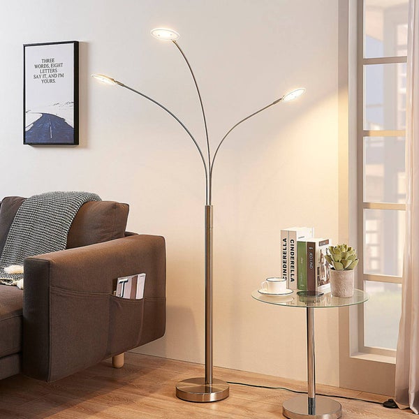 Lindby LED Stehlampe Anea (Modern) in Alu aus Metall (31 flammig, ) - Stehleuchte Floor Lamp Standleuchte Wohnzimmerlampe Wohnzimmerleuchte