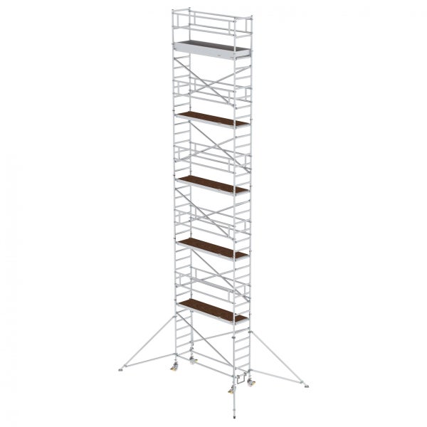 MUNK Aluminium-Rollgerüst mit Ausleger 2,45x0,75m Plattform 12,35m AH