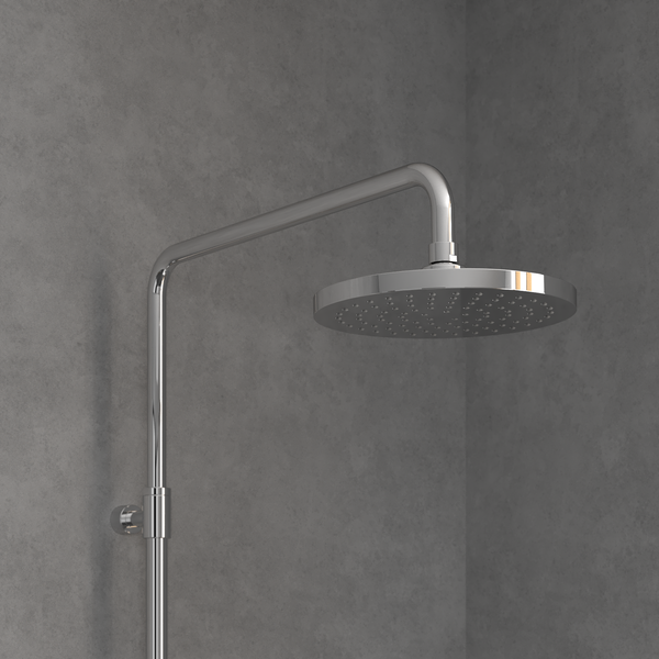 Villeroy & Boch Duscharmatur Universal Showers, Duschsystem mit Brausehalter, Handbrause, Thermostat und Regendusche, Chrom