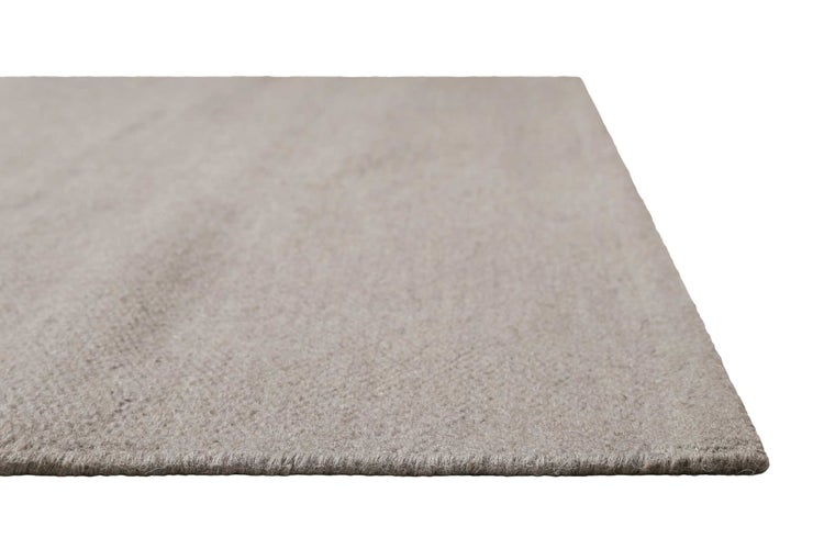 Kelim Teppich Grau Beige aus Wolle Perpignan Green Looop 80x150 cm