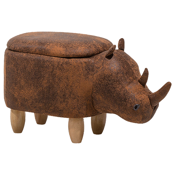 Rhino Hocker aus Holz und Textil