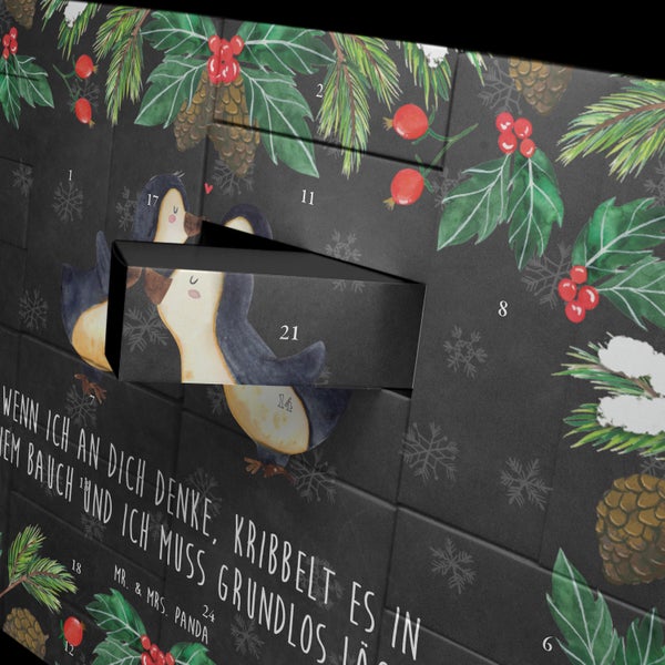 Mr. & Mrs. Panda Befüllbarer Adventskalender Pinguine Kuss - Schwarz