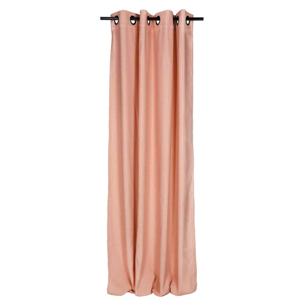 Gardine mit Ösenaufhängung an einer Gardinenstange