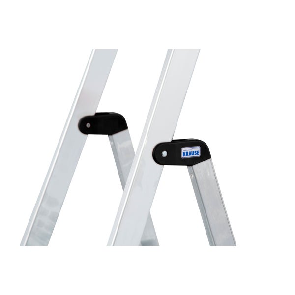 Detailansicht einer Aluminiumleiter mit Krause Logo