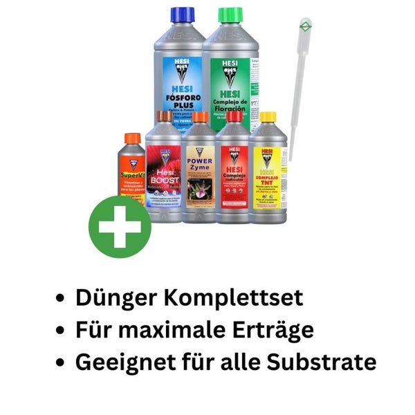 Hesi 7-Teiliges XL Dünger Set für Cannabis – Komplettstarter-Set mit Blüh Complex, Phosphor Plus & Mehr | Für Maximale Blüten & Gesunde Pflanzen | Effiziente Nährstoffversorgung & Wachstum