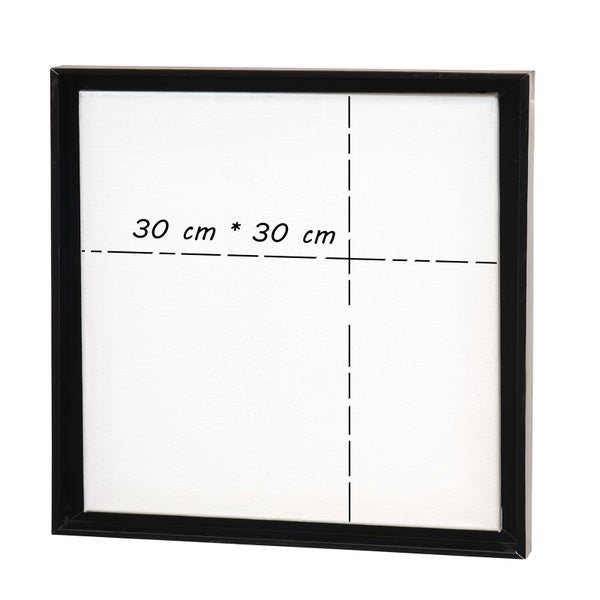 Schattenfugen-Rahmen Black 2er Set 34x34 cm (LxB) für Leinwände auf Keilrahmen schwarz
