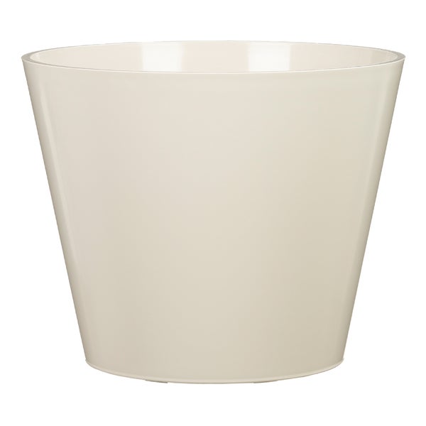 Scheurich Purista 40, Blumentopf/Pflanzkübel, rund,  aus Kunststoff Farbe: Avorio, 37 cm Durchmesser, 32,3 cm hoch, 21 l Vol.