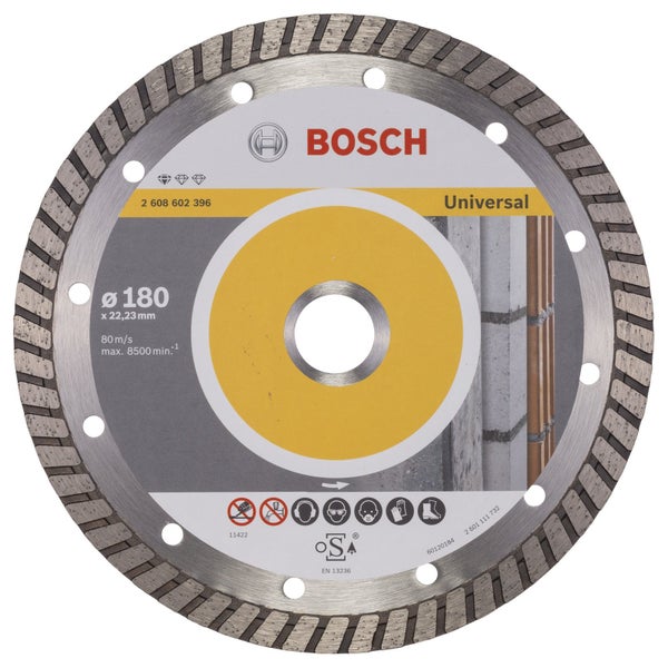 Bosch Diamanttrennscheibe Standard for Universal Turbo 180x22,23x2,5x10 mm 2608602396
