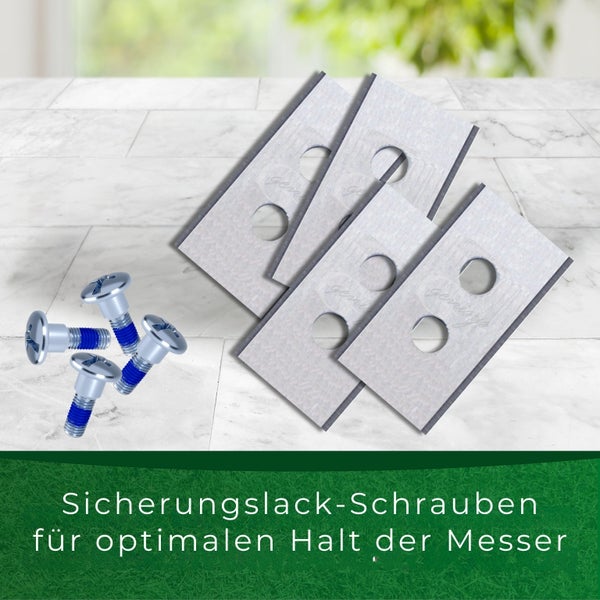 Messerbefestigungsschrauben und Messerauflage