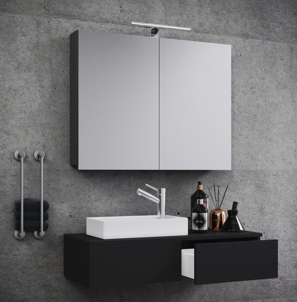 3-tlg Gäste WC Waschplatz Waschtisch Gudas Schrank