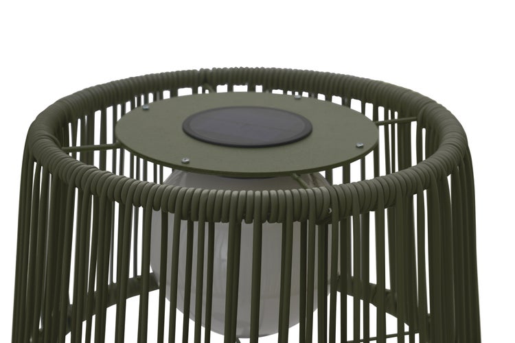 Stehlampe mit Ablagetisch lindgrün, 54 x 35 x 140 cm, LED, Solarpanel
