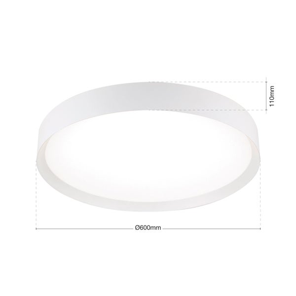 Weiße LED Deckenleuchte, Durchmesser 600 mm, Höhe 110 mm
