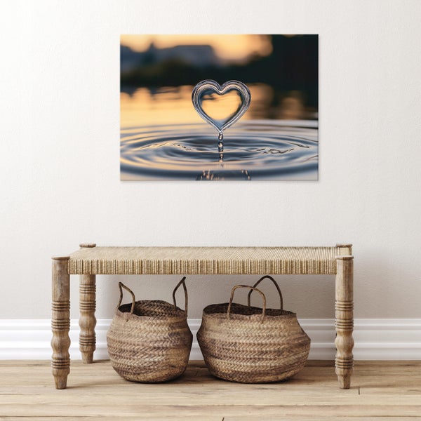 Leinwandbild Abstrakt Herz Modern Bilder Wanddeko 120x80 cm
