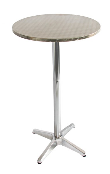 Runder Stehtisch mit Metallfuß für den Innen- und Außenbereich