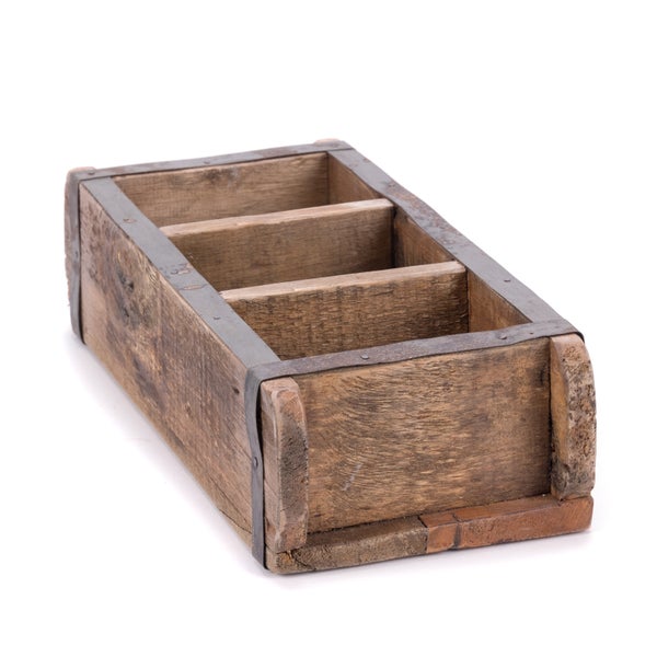 Holzkiste Brick Massivholz, Ziegelform