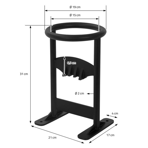 Holzspalter aus Stahl mit einer maximalen Holzstärke von 15 cm