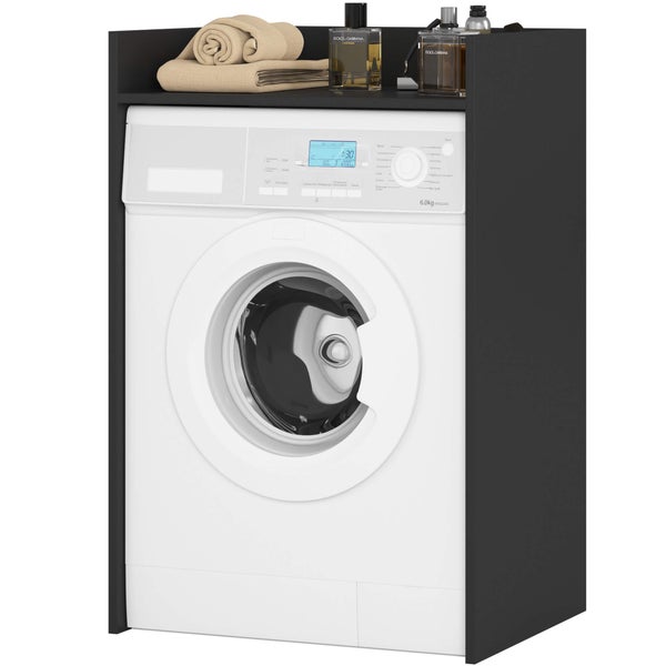 Waschmaschine mit Ablage und Handtüchern