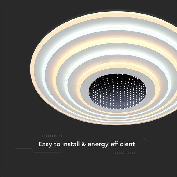V-TAC VT-7961 - Designer-Deckenleuchten - IP20 - Weißes Gehäuse - 125 Watt - 13100 Lumen - 3IN1