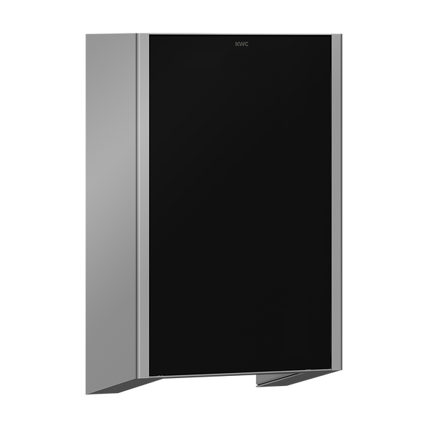 KWC Wand-Handtuchspender mit schwarzer Frontplatte.