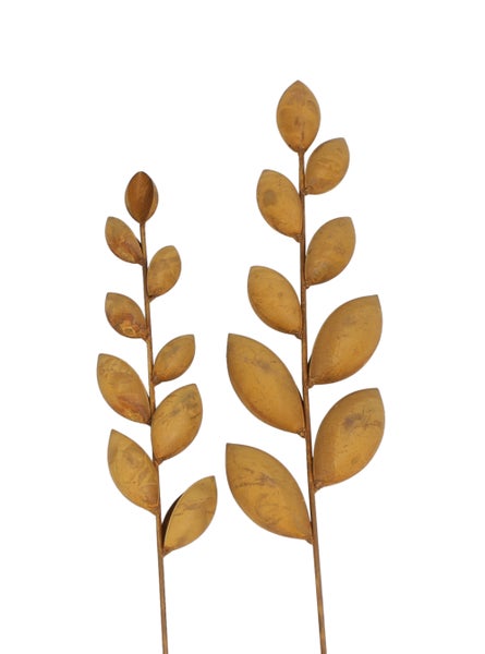 FRANK FLECHTWAREN|Gartenstecker Plant, 2er Set, 10 x 3,5 x 67,5 cm 12,5 x 5 x 105,5 cm, METALL