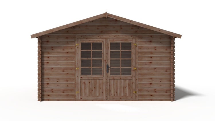 Gartenhaus, Gerätehaus 15,20m2 - 3,90x3,90m - 34mm - Imprägniert