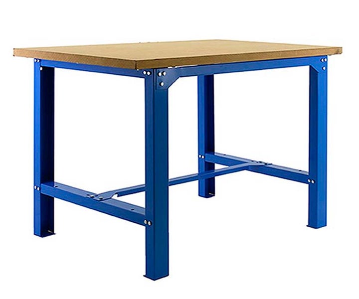 PROREGAL Werkbank Buffalo Wood HxBxT 87 x 120 x 75 cm Traglast 600 kg Blau