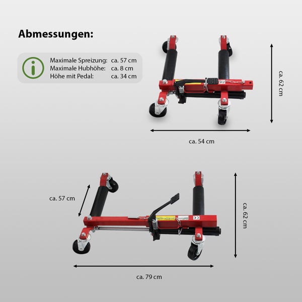 Rangierhilfe Wagenheber PKW Auto Rangierroller Rangierwagenheber