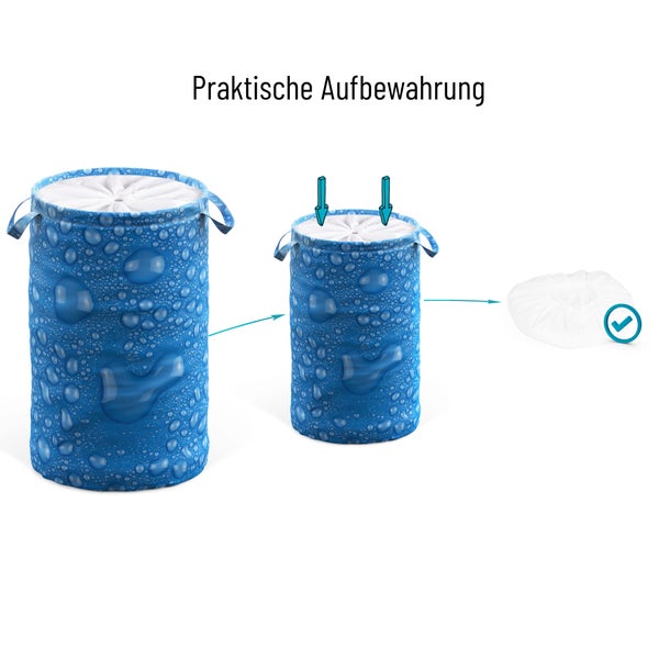 Wäschekorb Tautropfen Blau
