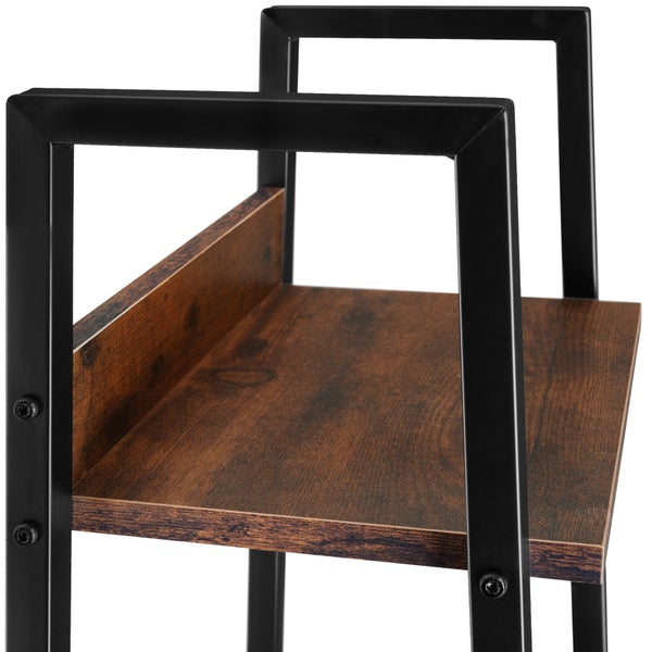 Leiterregal tectake Folkestone inklusive Kippschutz, 35,5 x 31,5 x 170,5 cm Industrial Style Industrial Holz dunkel, rustikal