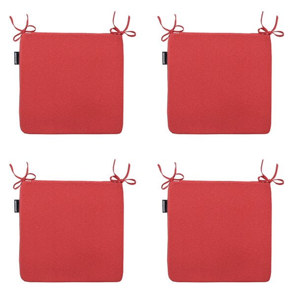 Sitzkissen Panama ziegelrot - Ca. 40x40 cm - 4er-Set