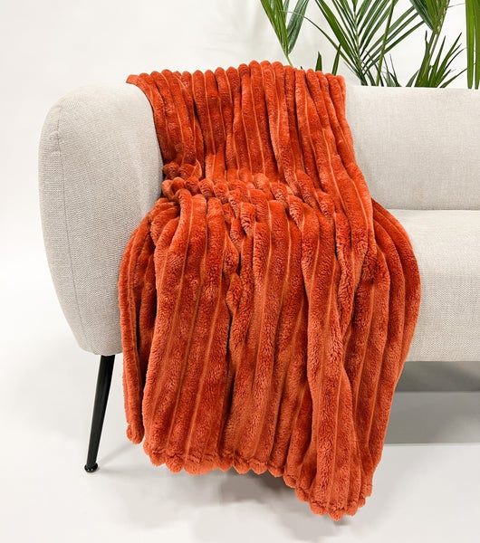 RICKY - Wohndecke 150x200 cm - Potters Clay - orange