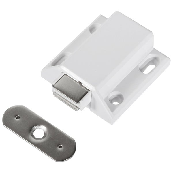 Magnetischer Möbel Schnapper mit Kunststoffgehäuse und Metall Gegenplatte
