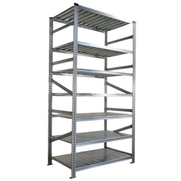 Metallregal mit sechs Regalböden