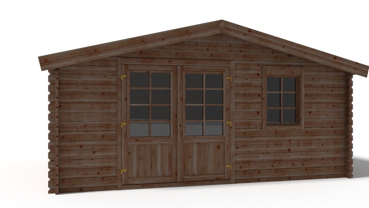 Gartenhaus, Gerätehaus 20m2 - 5x4m - 45mm - Imprägniert