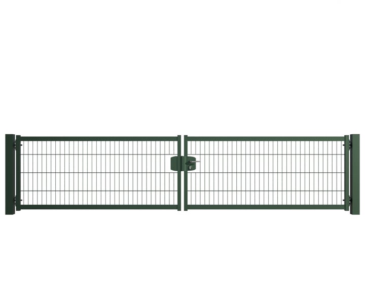 Doppeltor aus Drahtgitter mit Schloss für den Außenbereich
