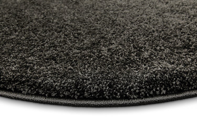 Kurzflorteppich Rund Anthrazit Wogh WECONhome 200 cm rund