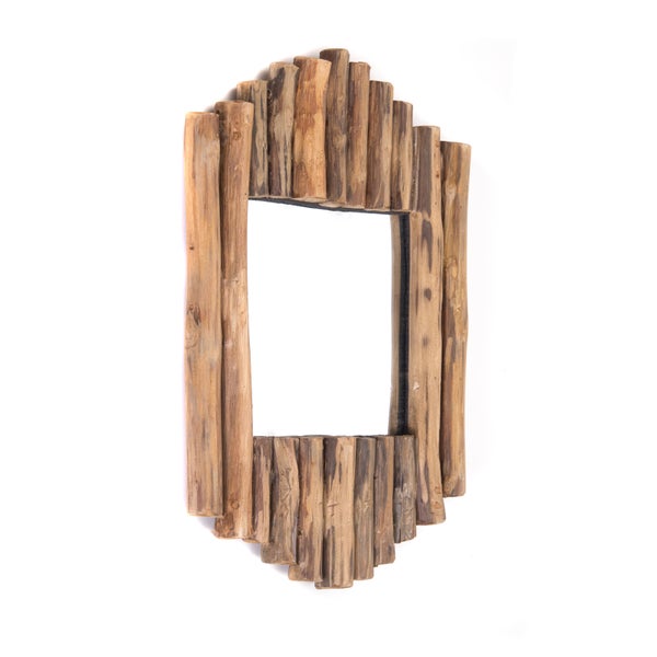 Wandspiegel Harmonica 56x37 cm Teak Treibholz naturfarben