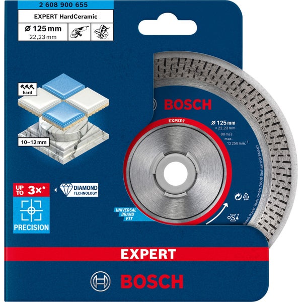 Bosch Expert HardCeramic Diamanttrennscheiben 125 x 22,23 x 1,4 x 10 mm - 2608900655