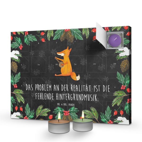 Mr. & Mrs. Panda Duftkerzen Adventskalender Fuchs Gitarre - Schwarz