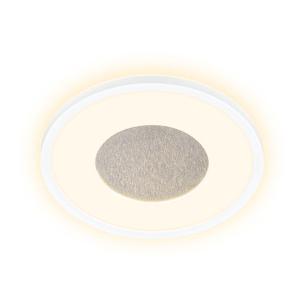 LED Deckenlampe flach Deckenleuchte Wohnzimmer Dimmbar Schlafzimmer Glitzerdekor
