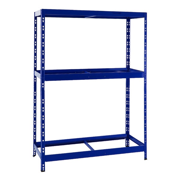 PROREGAL Reifenregal Tiger mit Fachboden HxBxT 180 x 130 x 50 cm bis zu 12 Reifen auf 2 Ebenen Blau