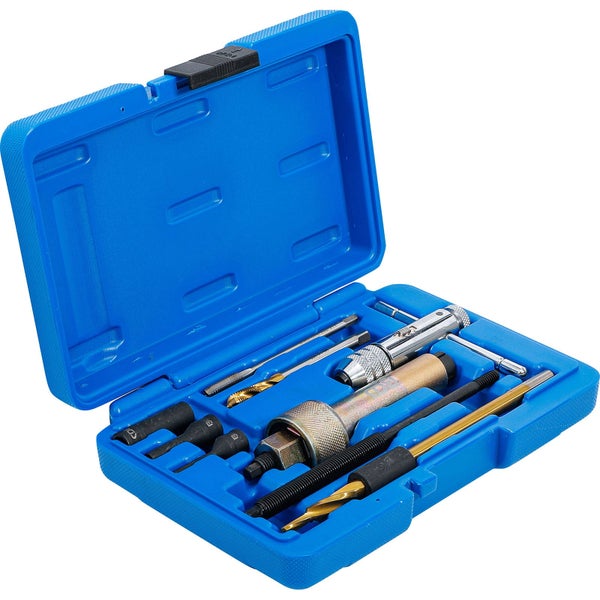Gewindereparatur-Satz in blauem Kunststoffkoffer